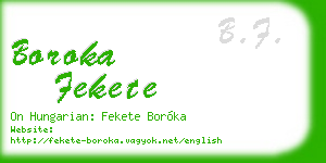 boroka fekete business card
